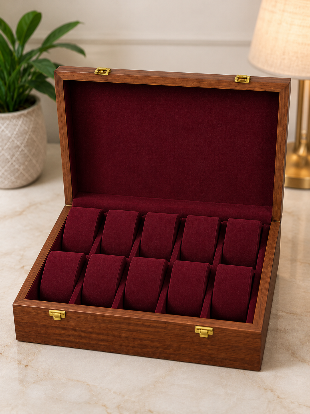 10 Watches – Plain – Wood Top