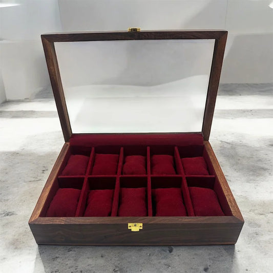 10 Watches – Plain – Glass Top