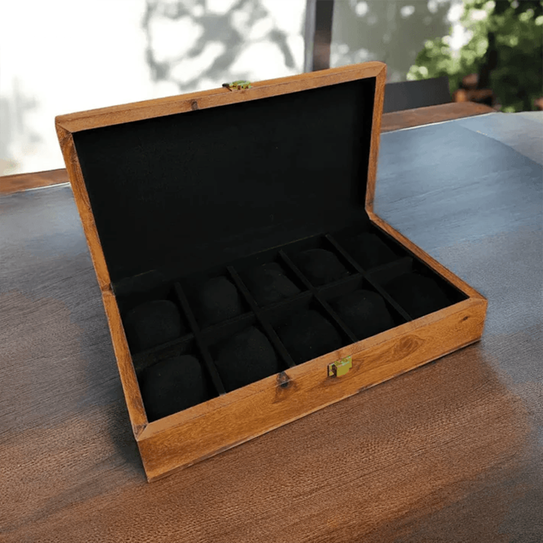 10 Watches – Plain – Wood Top – Black