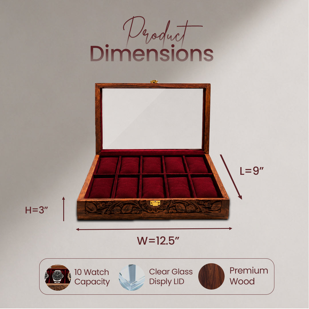10 Watches – Carving – Glass Top