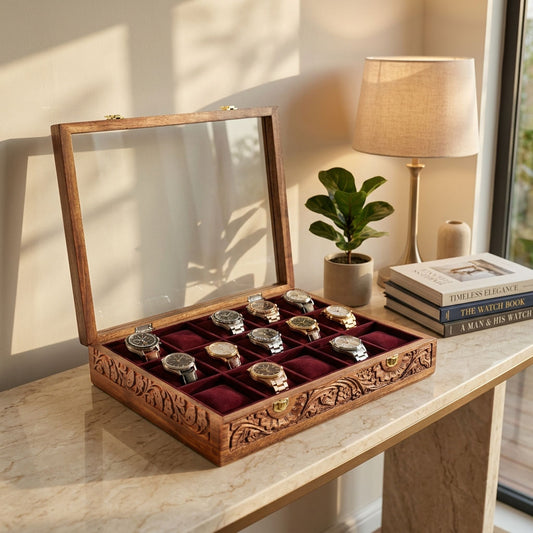 15 Watches – Carving – Glass Top