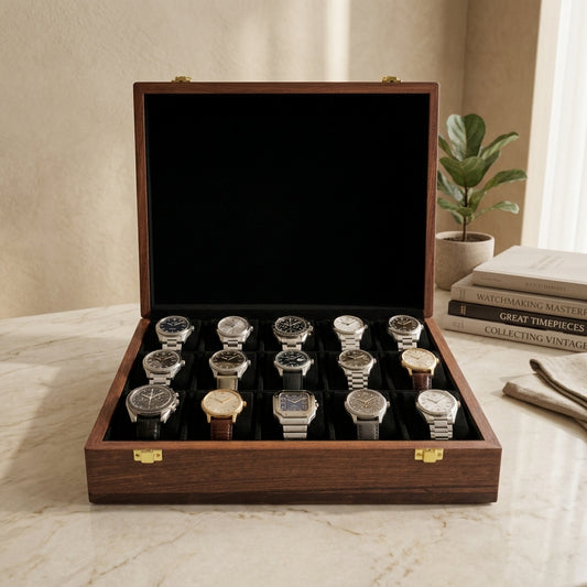 15 Watches – Plain – Wood Top – Black