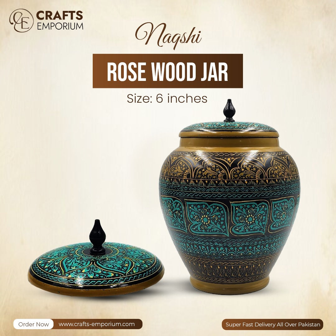 Wooden Jar - Naqshi Art