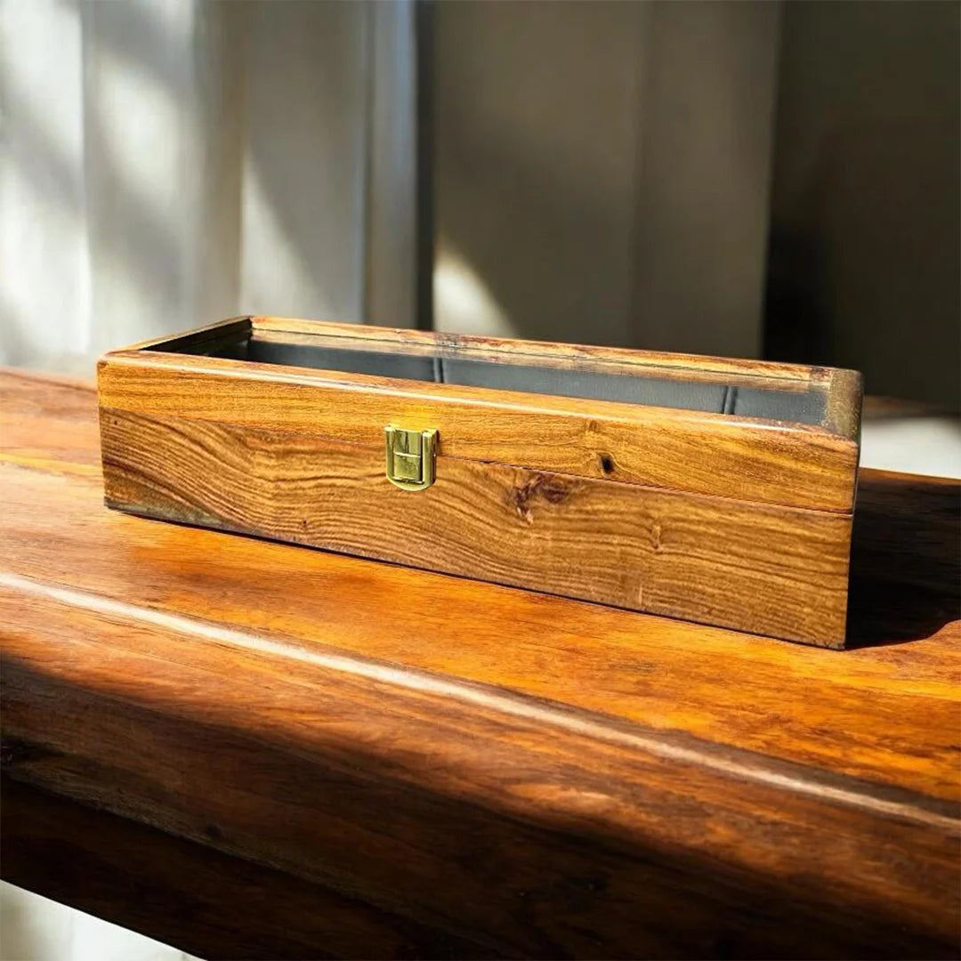 5 Watches – Plain – Glass Top – Black