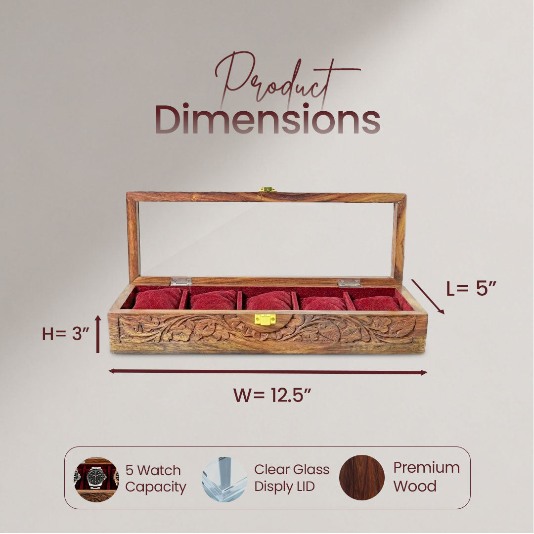 5 Watches – Carving – Glass Top