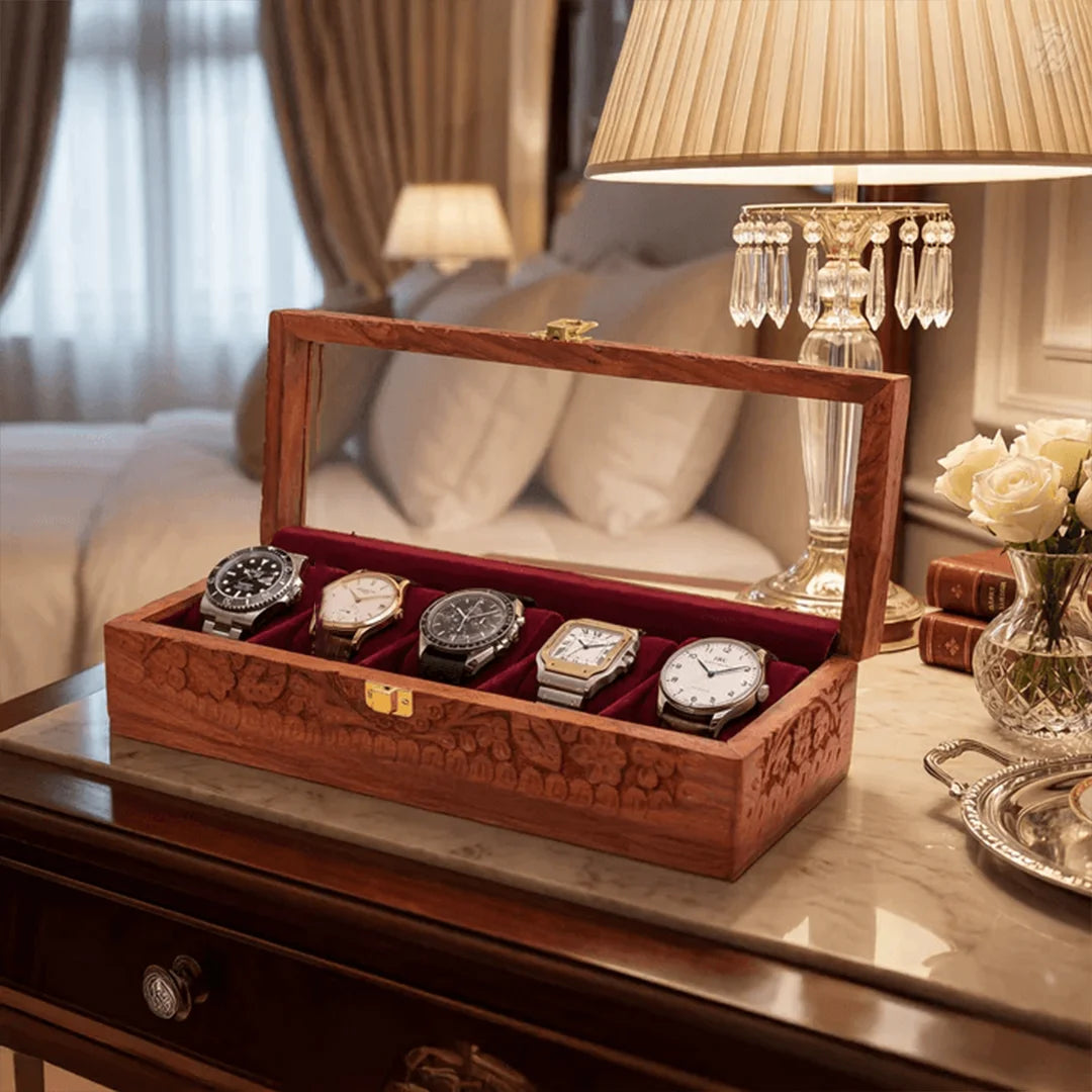 5 Watches – Carving – Glass Top