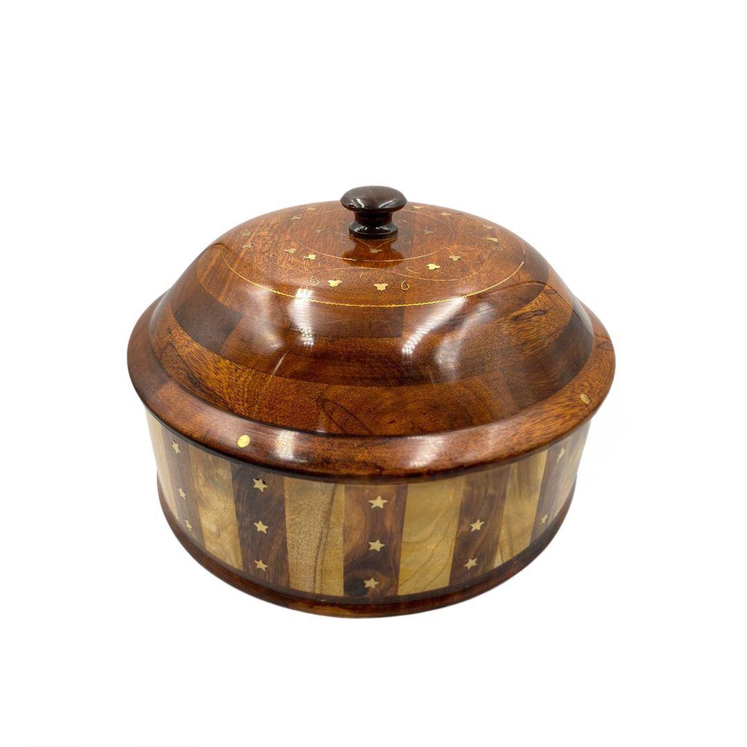Wooden Hotpot – Tukri Design – Steel Bowl