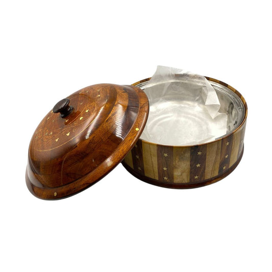 Wooden Hotpot – Tukri Design – Steel Bowl