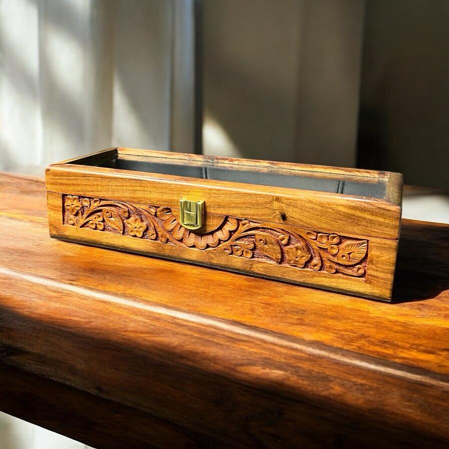 5 Watches – Carving – Glass Top – Black