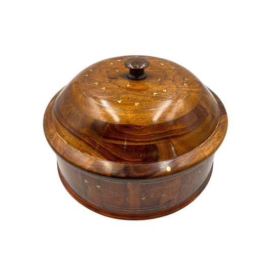 Wooden Hotpot – Brass Work – Steel Bowl