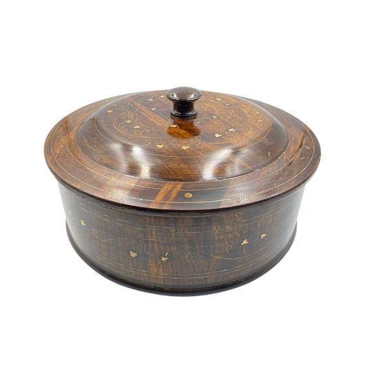 Wooden Hotpot – Brass Work