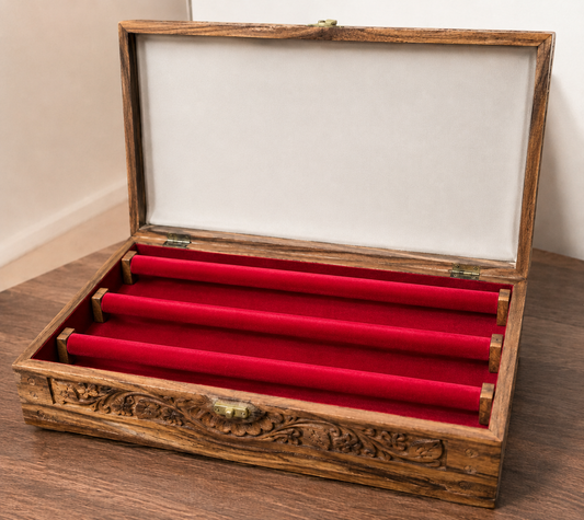 Bangle Box – Carving – Glass Top