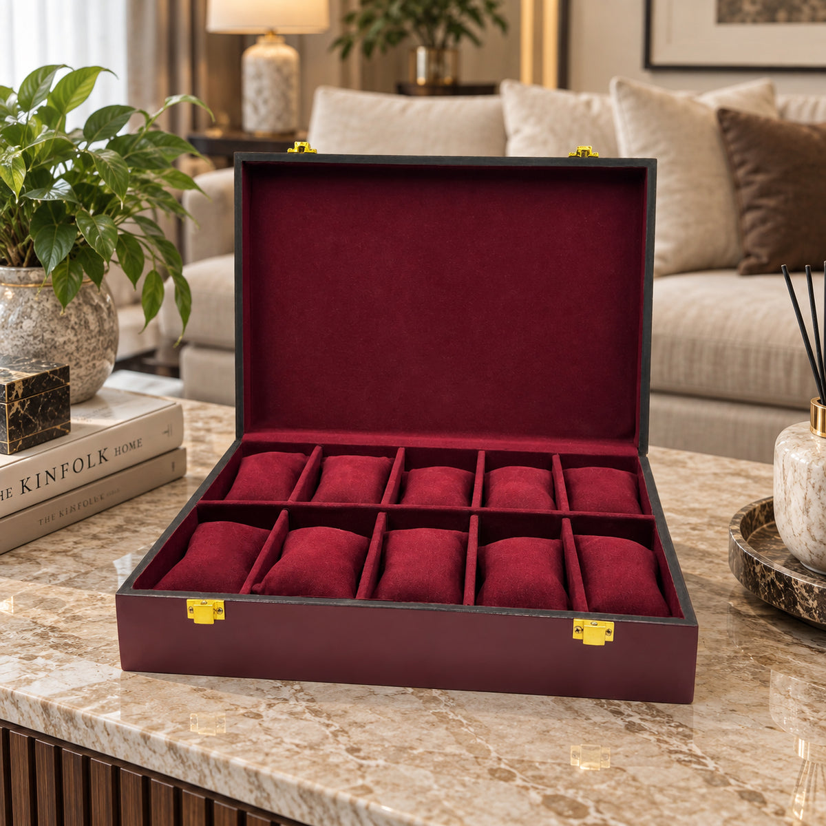 10 Watches – Wine Red