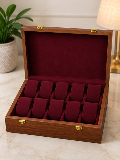 10 Watches – Plain – Wood Top