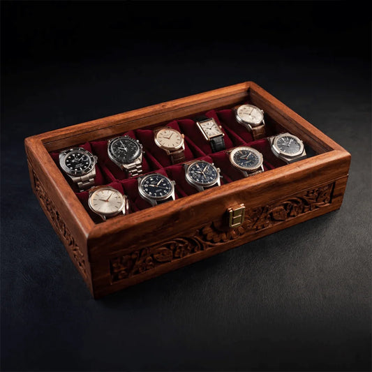 10 Watches – Carving – Glass Top