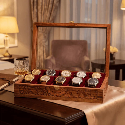 10 Watches – Carving – Glass Top