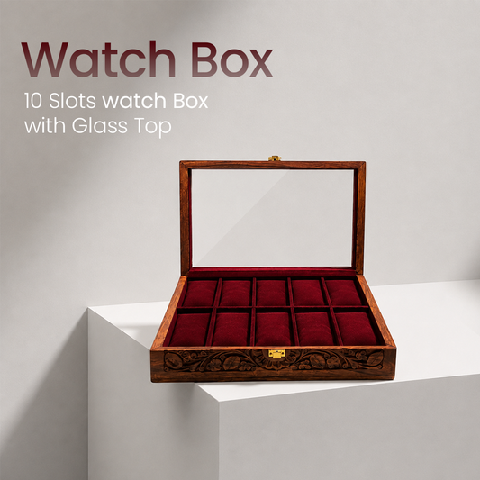 10 Watches – Carving – Glass Top