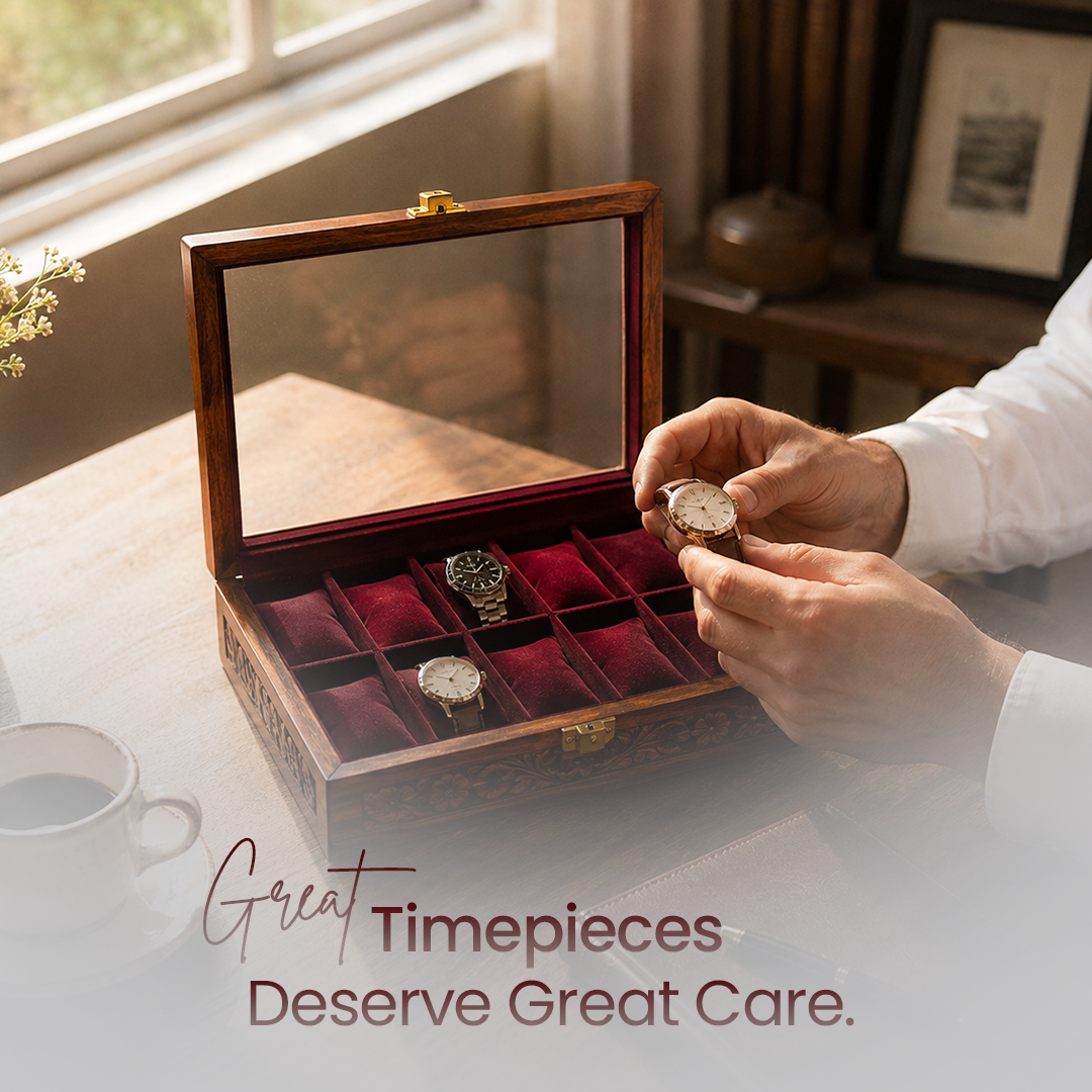 10 Watches – Carving – Glass Top