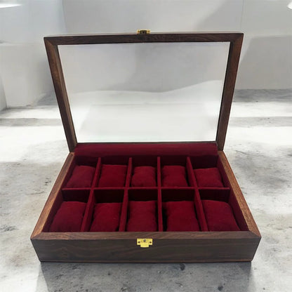 10 Watches – Plain – Glass Top