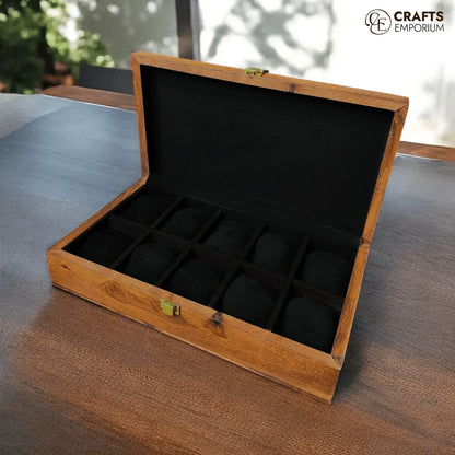 10 Watches – Plain – Wood Top – Black