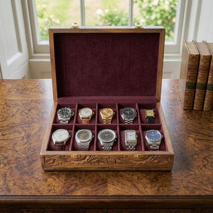 10 Watches – Carving – Wood Top