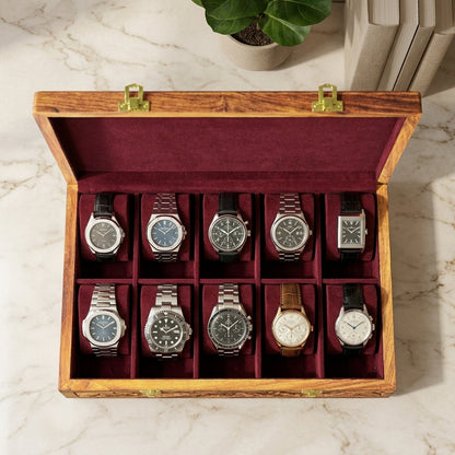 10 Watches – Carving – Wood Top – Hard Pillows