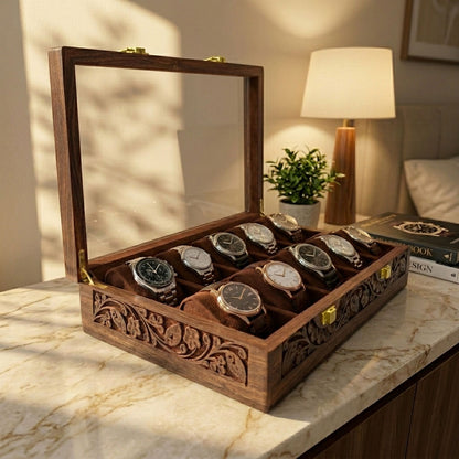 10 Watches – Glass Top – Premium Quality