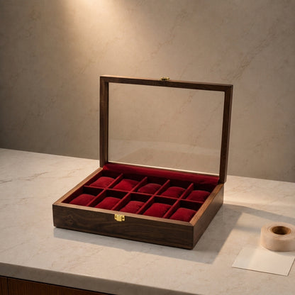 10 Watches – Plain – Glass Top