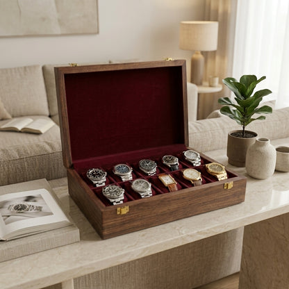 10 Watches – Plain – Wood Top