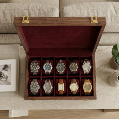 10 Watches – Plain – Wood Top