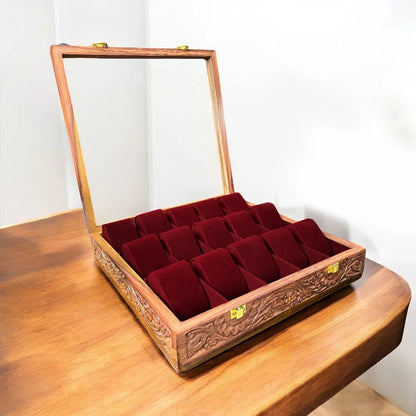 15 Watches – Carving – Glass Top – Hard Pillows