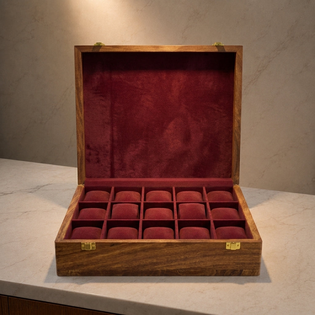 15 Watches – Plain – Wood Top