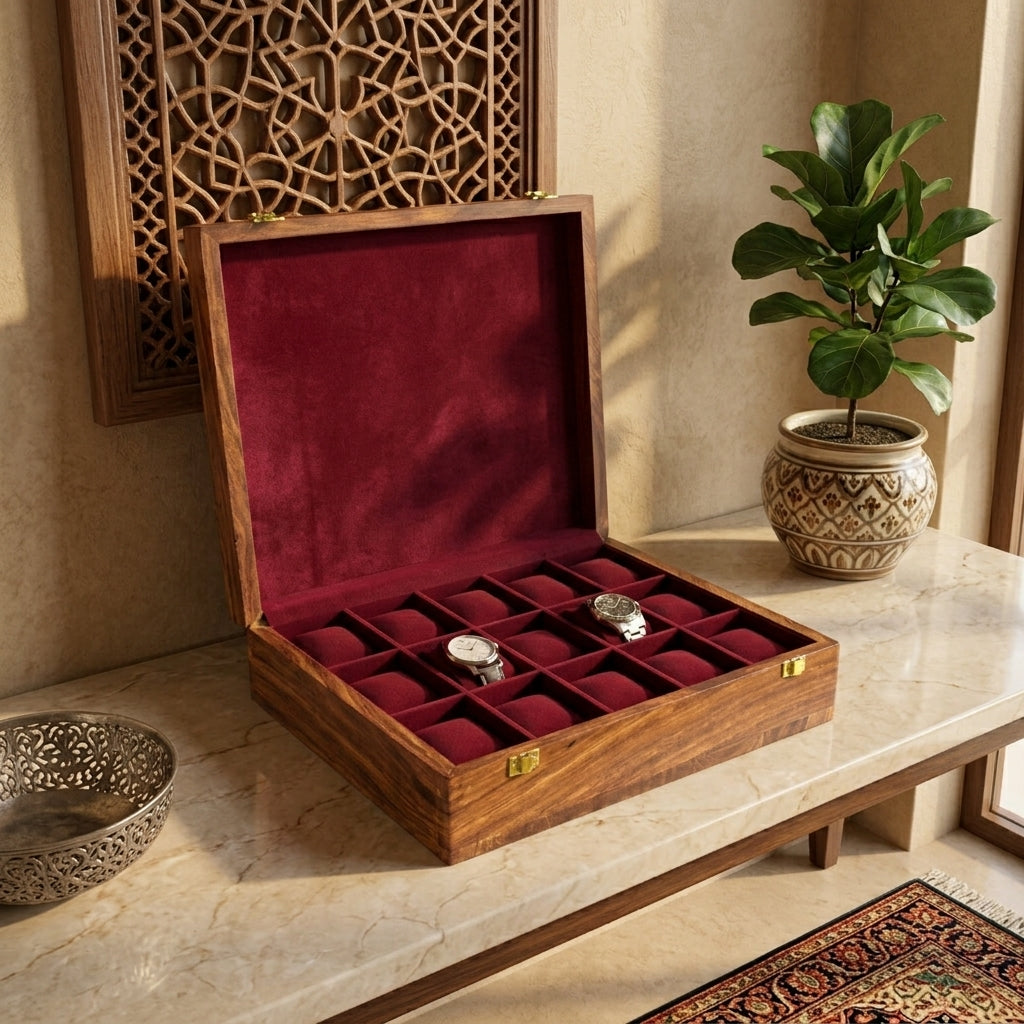 15 Watches – Plain – Wood Top