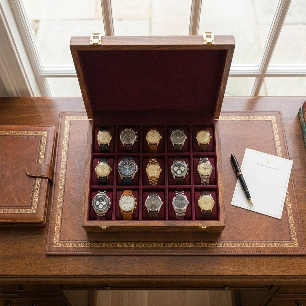 15 Watches – Plain – Wood Top