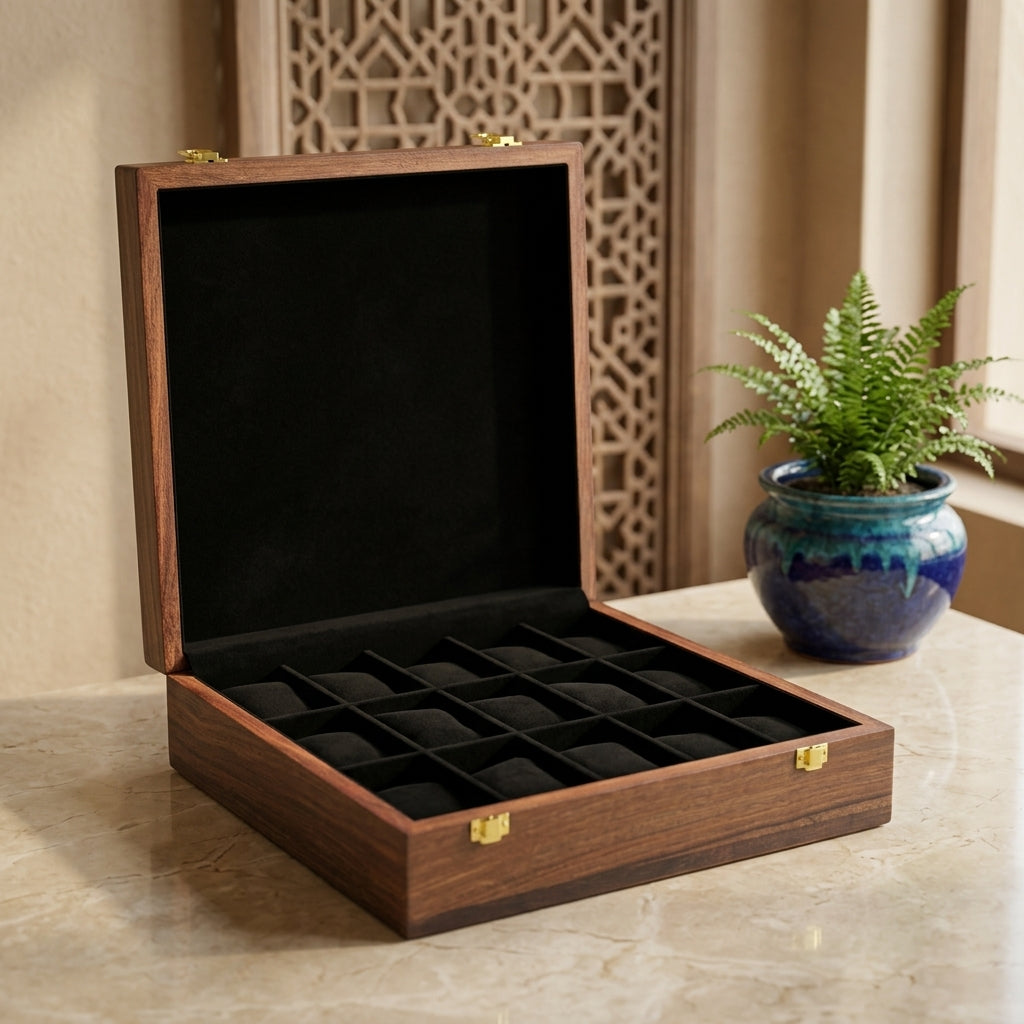 15 Watches – Plain – Wood Top – Black