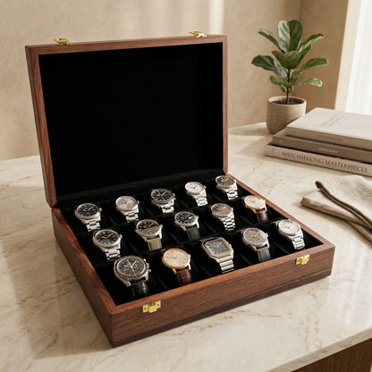 15 Watches – Plain – Wood Top – Black