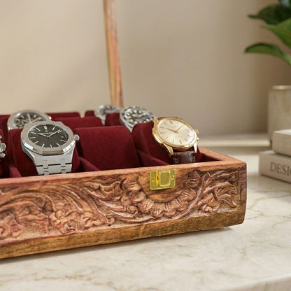 15 Watches – Carving – Glass Top – Hard Pillows