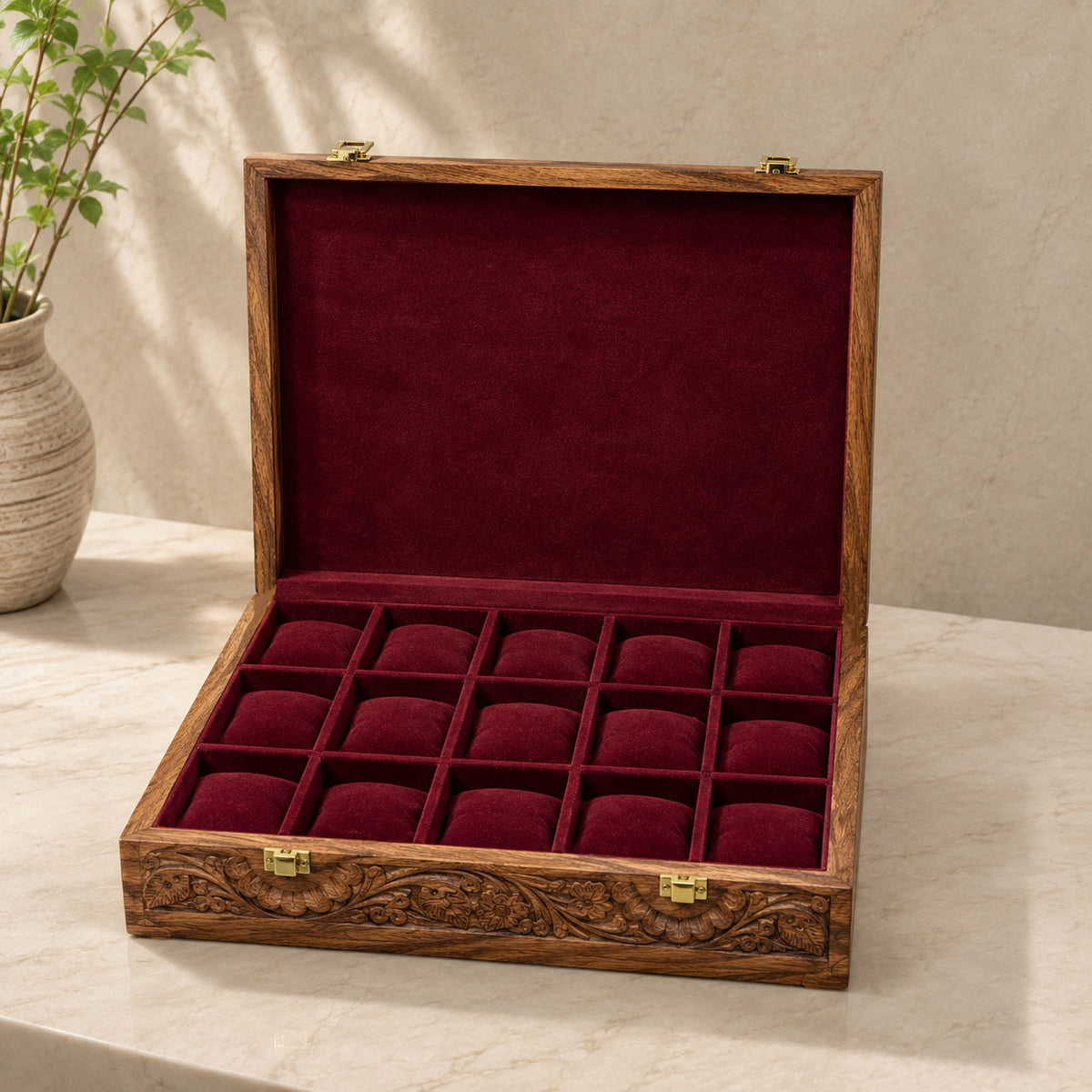 15 Watches – Carving – Wood Top