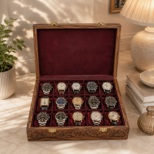 15 Watches – Carving – Wood Top