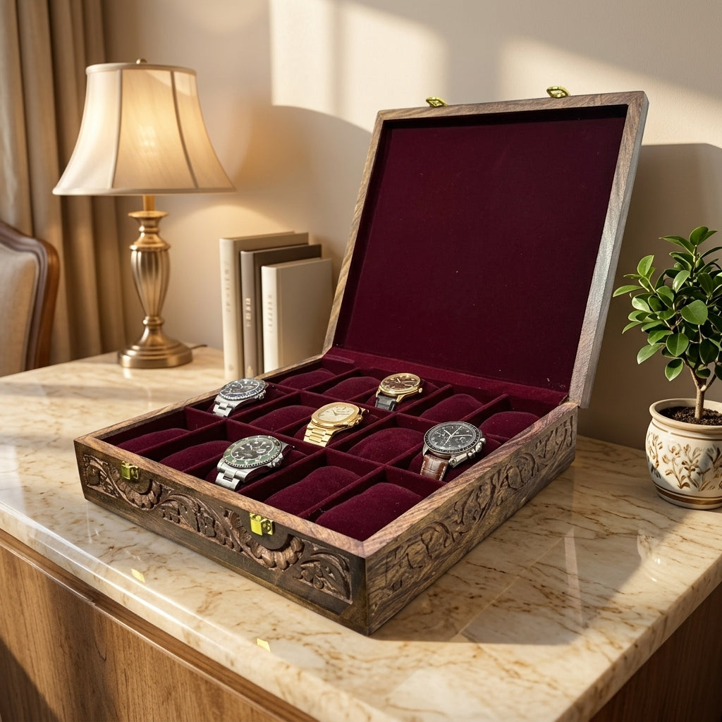 15 Watches – Carving – Wood Top