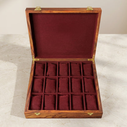 15 Watches – Golden Hinge – Wood Top