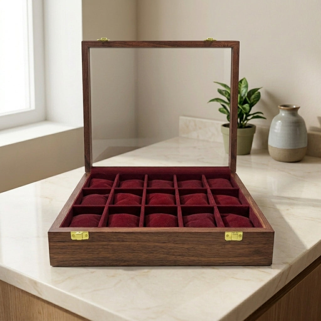 15 Watches – Plain – Glass Top