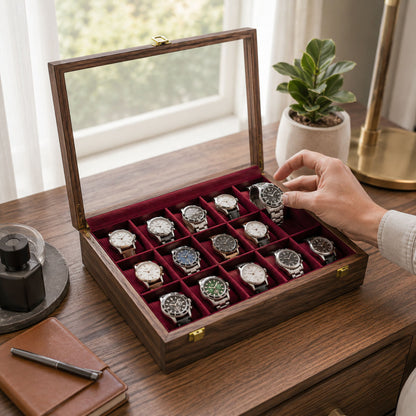 15 Watches – Plain – Glass Top