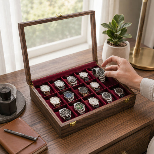 15 Watches – Plain – Glass Top