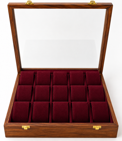15 Watches – Plain – Glass Top