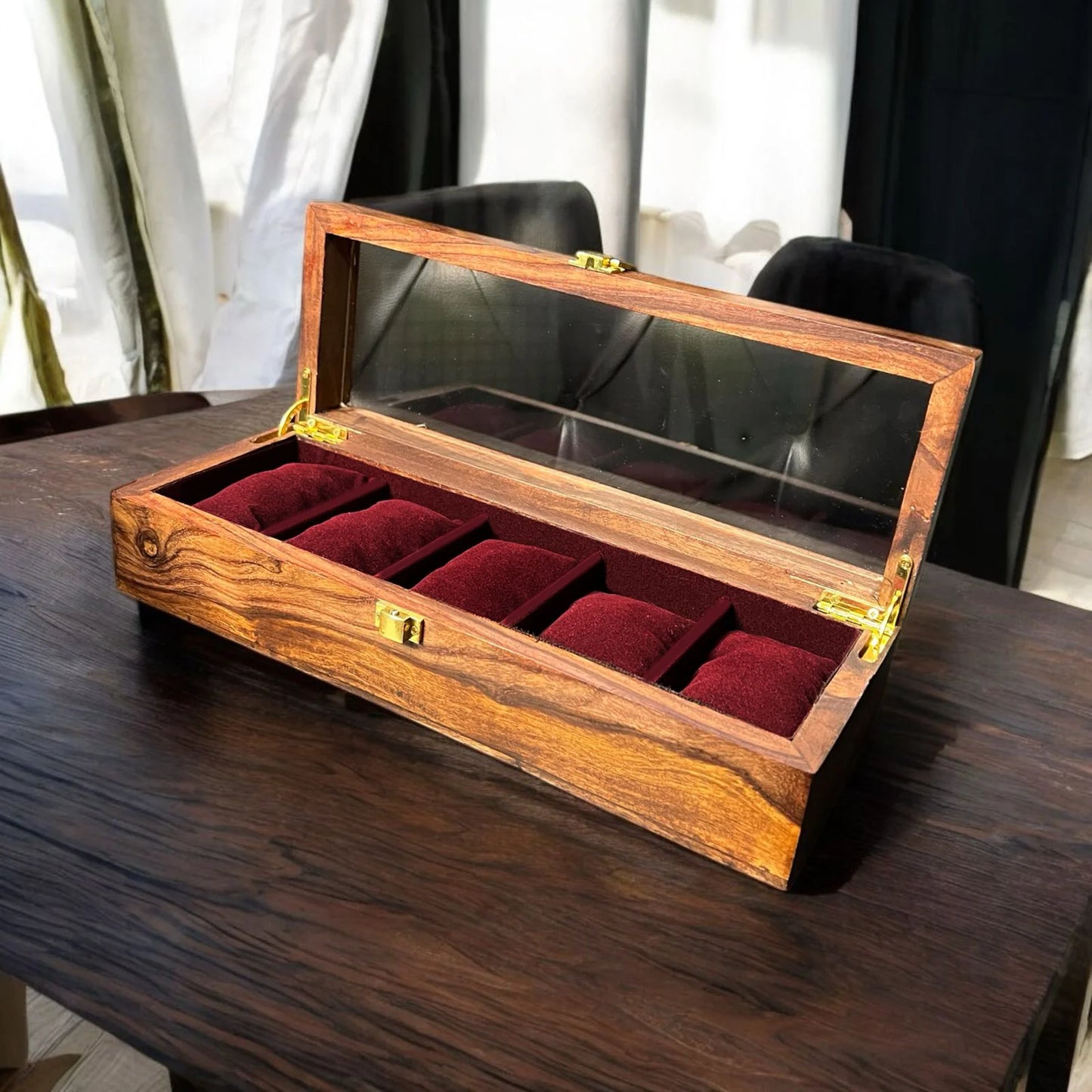 5 Watches – Golden Hinge – Glass Top