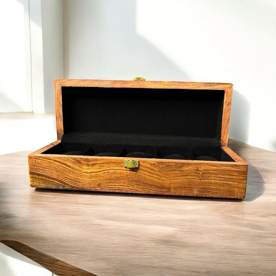 5 Watches – Plain – Wood Top – Black