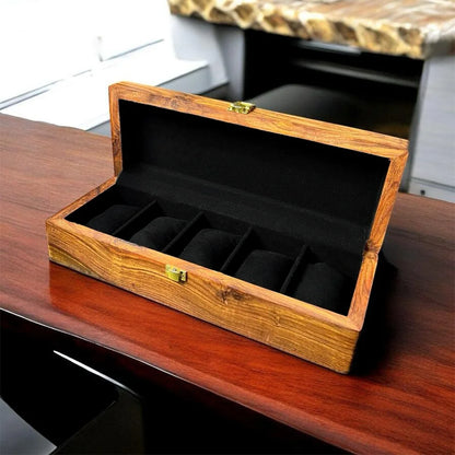 5 Watches – Plain – Wood Top – Black