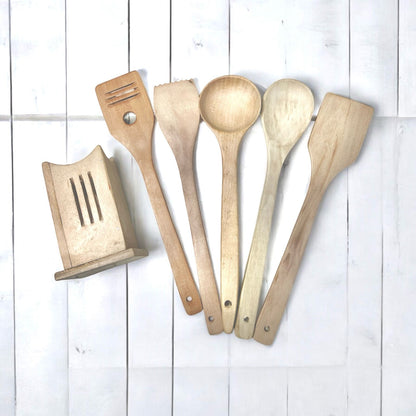 5 Set of Spoons - With Stand