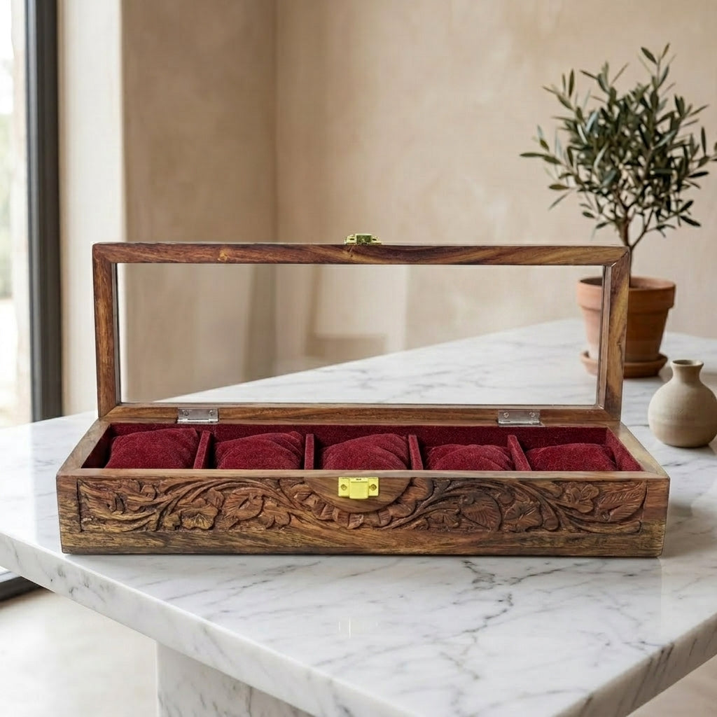 5 Watches – Carving – Glass Top